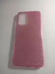 Розовый чехол блестящий Samsung S21 Ultra