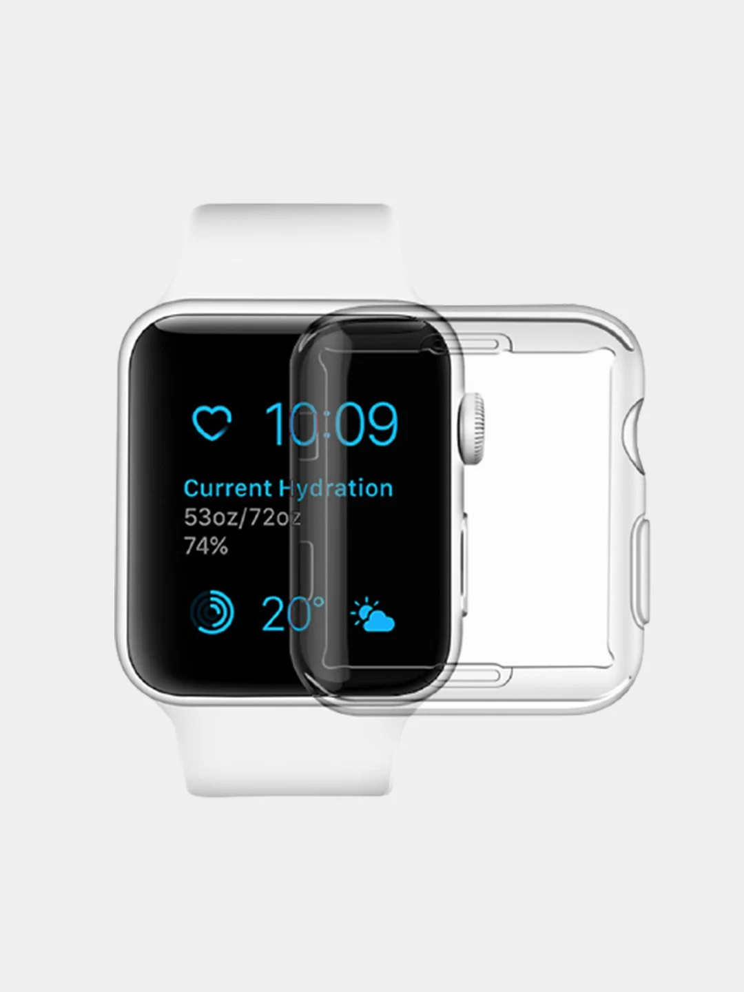 Защитный чехол для Apple Watch 1 2 3 4 5 6 SE (прозрачный)