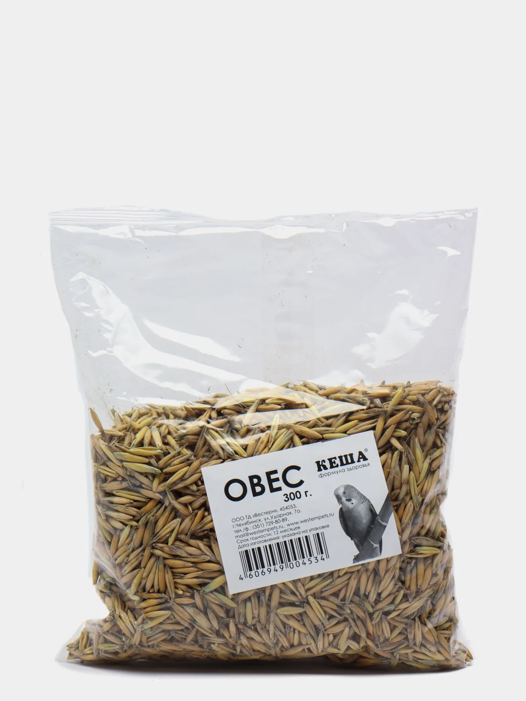Корм овес Кеша (семена, зерно, птицы, попугаи) 300 г