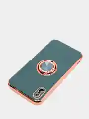 Зеленый чехол для Apple iPhone с кольцом для 6/6S/ 7/8 plus/11/11pro/ XR/XS/SE/ 12/12 Pro Max