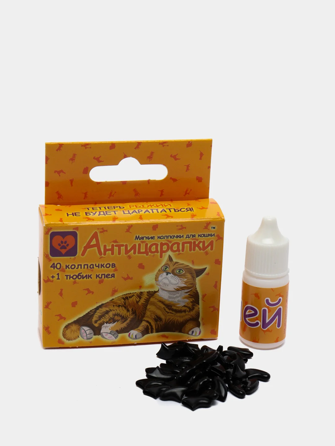 Черный антицарапки для кошек "NEW", 40 штук