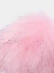 Розовый помпон для шапки из искусственного меха