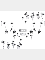 Наклейки для ногтей, слайдеры, стикеры, для ногтей (водные) - Flower Love A1518