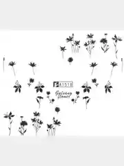Наклейки для ногтей, слайдеры, стикеры, для ногтей (водные) - Flower Love A1518