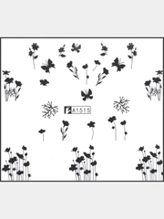 Наклейки для ногтей, слайдеры, стикеры, для ногтей (водные) - Flower Love A1515