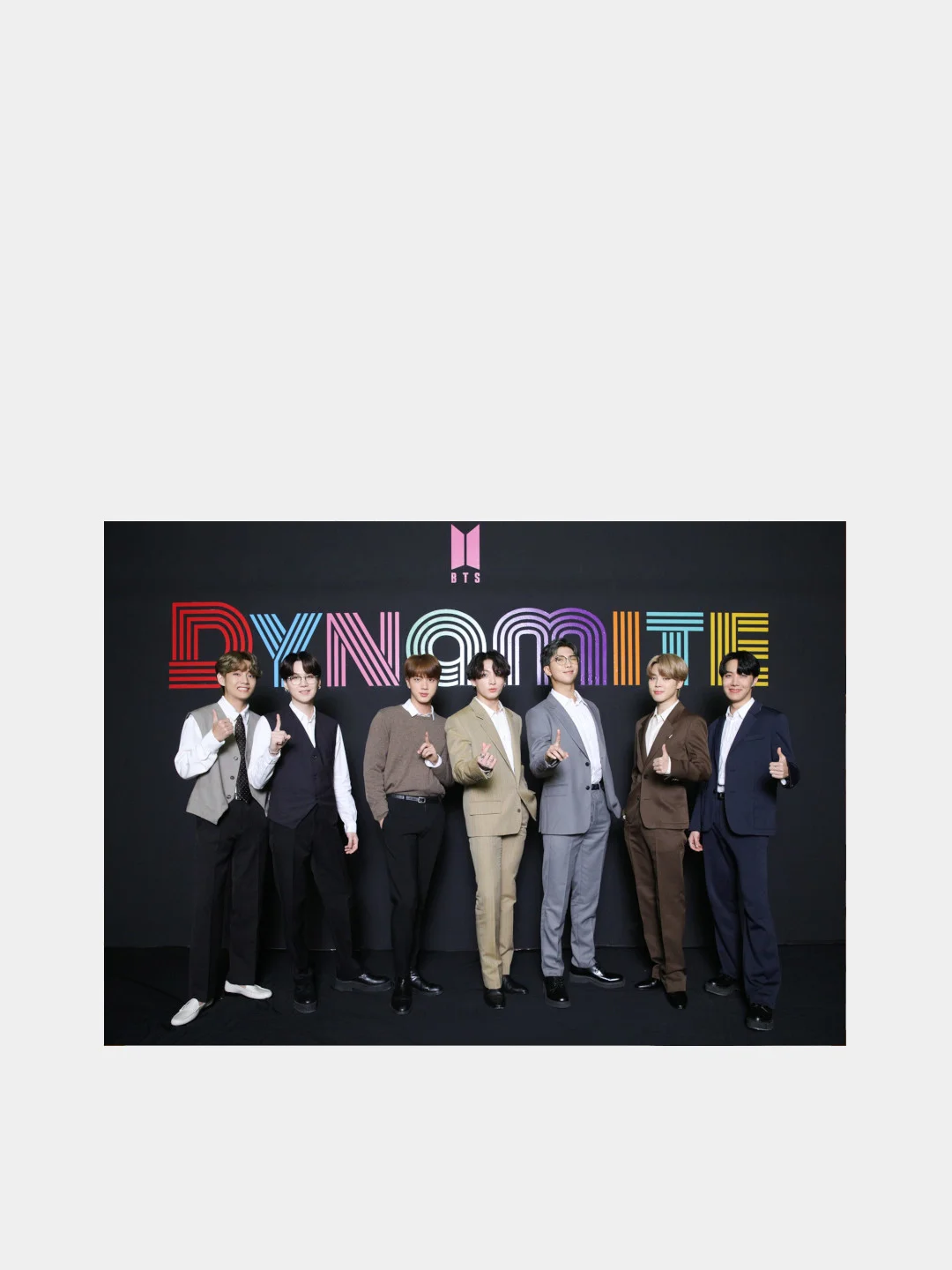 Марсала конверт подарочный для денег с фото открыткой k-pop "BTS"