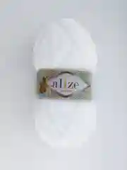 Белый плюшевая пряжа Alize Softy Plus ( Софти плюс)