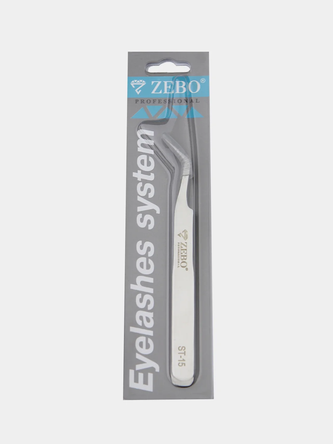 Пинцет острый для ресниц Zebo Professional