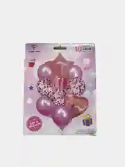 Розовый набор воздушных шаров, 10 штук