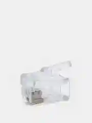20 штук Коннектор RJ-11 4P4C разъем телефонный RJ11 RJ12, 4 контакта прозрачный