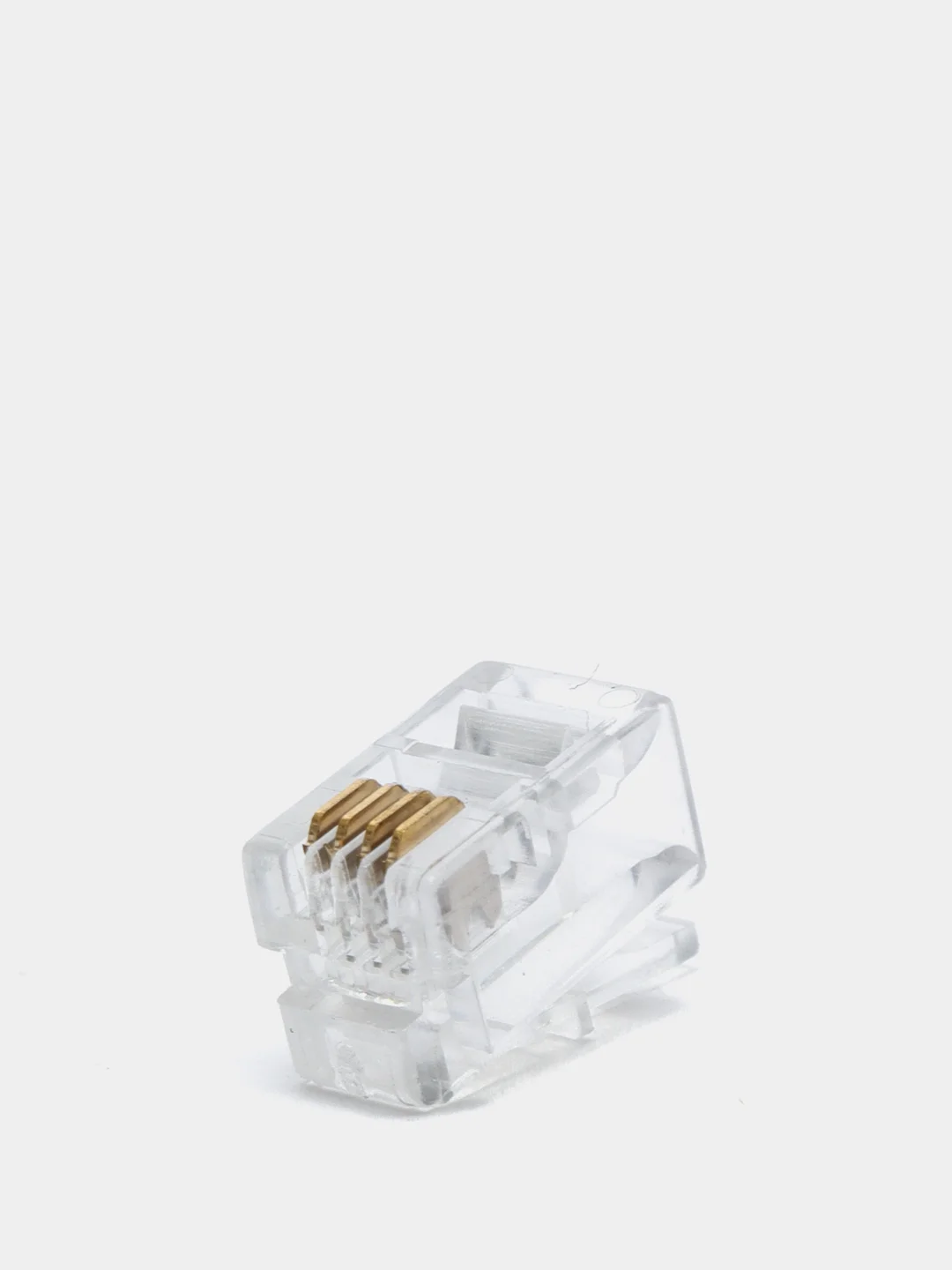 20 штук Коннектор RJ-11 4P4C разъем телефонный RJ11 RJ12, 4 контакта прозрачный