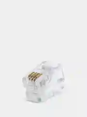 20 штук Коннектор RJ-11 4P4C разъем телефонный RJ11 RJ12, 4 контакта прозрачный
