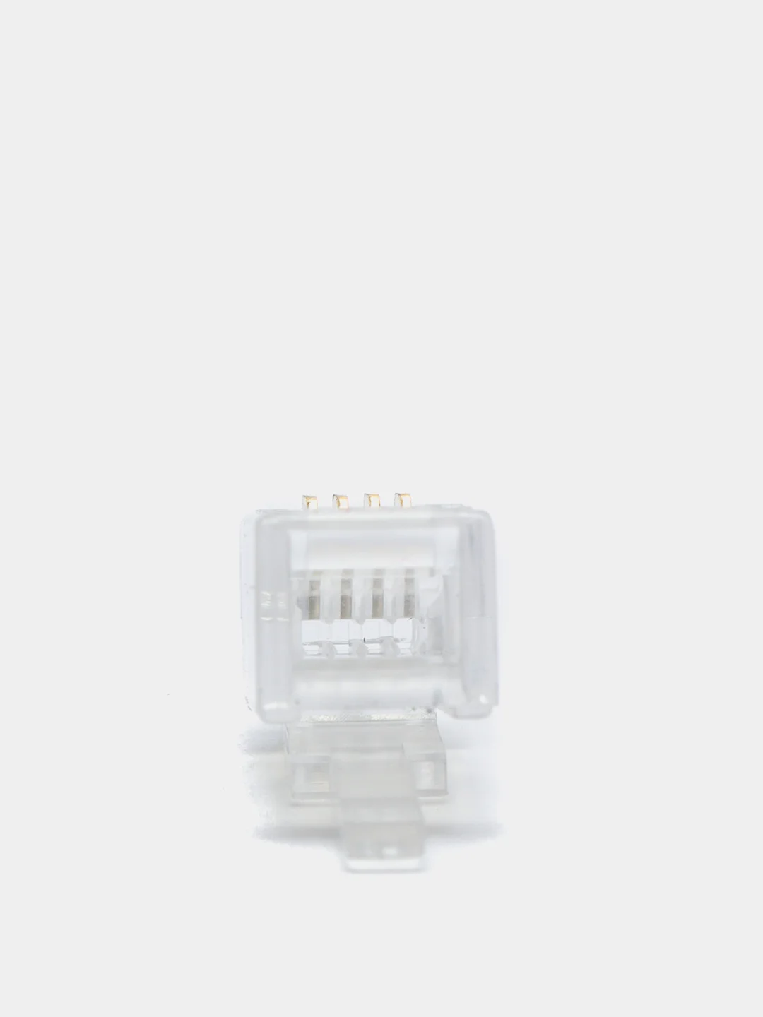 20 штук Коннектор RJ-11 4P4C разъем телефонный RJ11 RJ12, 4 контакта прозрачный