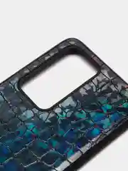Черный чехол Huawei P40, P40 Pro, Хуавей П40, П40 Про, силиконовый, имитация змеиной кожи