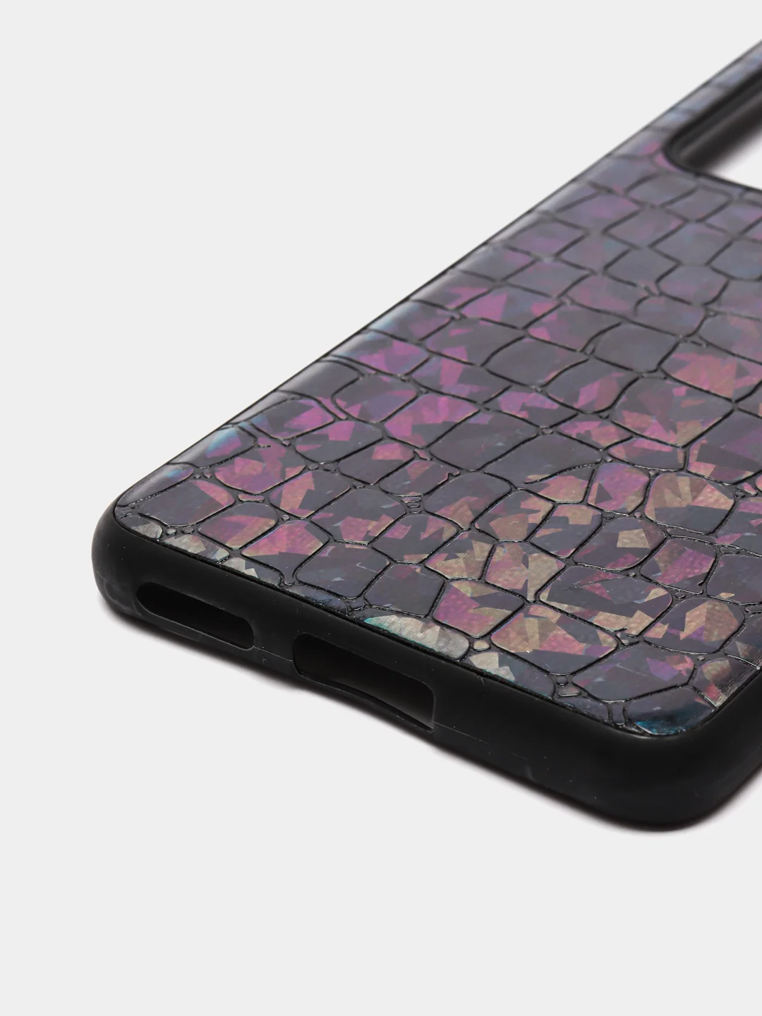 Черный чехол Huawei P40, P40 Pro, Хуавей П40, П40 Про, силиконовый, имитация змеиной кожи