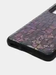 Черный чехол Huawei P40, P40 Pro, Хуавей П40, П40 Про, силиконовый, имитация змеиной кожи