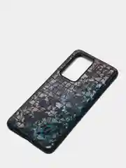 Черный чехол Huawei P40, P40 Pro, Хуавей П40, П40 Про, силиконовый, имитация змеиной кожи