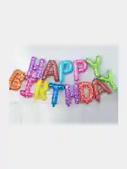 Ледяной растяжка из шаров Happy Birthday, 5 цветов