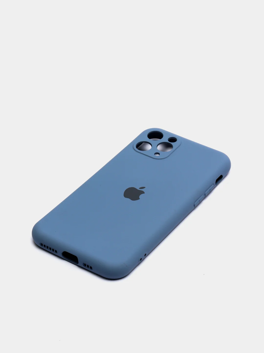 Синий меланж чехол для iPhone, кремовые цвета, мягкий внутри