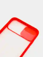Красный чехол с защитой шторкой для камеры на iPhone 6s/7/8/Plus/SE/20/X/XS/XR/11/Pro/Max/12/13/айфон