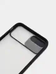 Черный чехол с защитой шторкой для камеры на iPhone 6s/7/8/Plus/SE/20/X/XS/XR/11/Pro/Max/12/13/айфон