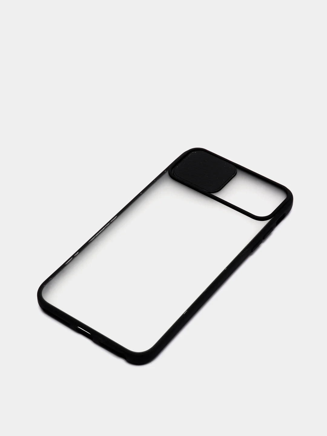 Черный чехол с защитой шторкой для камеры на iPhone 6s/7/8/Plus/SE/20/X/XS/XR/11/Pro/Max/12/13/айфон