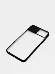 Черный чехол с защитой шторкой для камеры на iPhone 6s/7/8/Plus/SE/20/X/XS/XR/11/Pro/Max/12/13/айфон