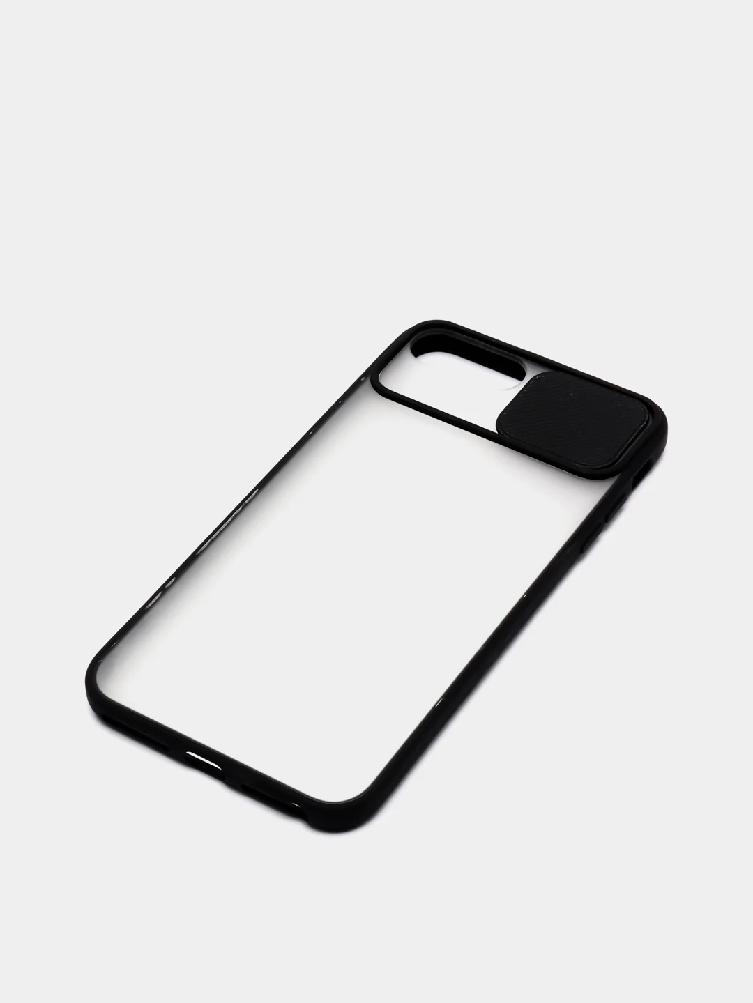 Черный чехол с защитой шторкой для камеры на iPhone 6s/7/8/Plus/SE/20/X/XS/XR/11/Pro/Max/12/13/айфон
