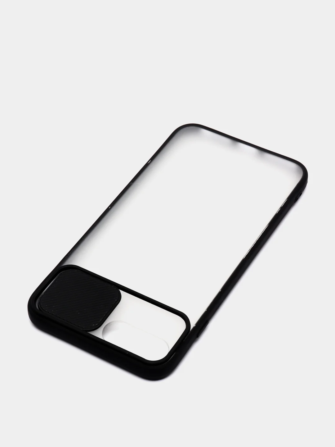 Черный чехол с защитой шторкой для камеры на iPhone 6s/7/8/Plus/SE/20/X/XS/XR/11/Pro/Max/12/13/айфон