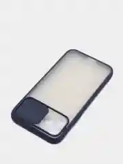 Синий чехол с защитой шторкой для камеры на iPhone 6s/7/8/Plus/SE/20/X/XS/XR/11/Pro/Max/12/13/айфон