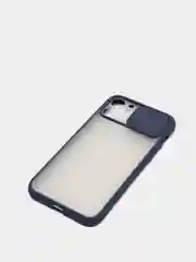 Синий чехол с защитой шторкой для камеры на iPhone 6s/7/8/Plus/SE/20/X/XS/XR/11/Pro/Max/12/13/айфон