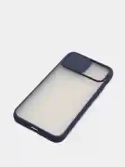 Синий чехол с защитой шторкой для камеры на iPhone 6s/7/8/Plus/SE/20/X/XS/XR/11/Pro/Max/12/13/айфон