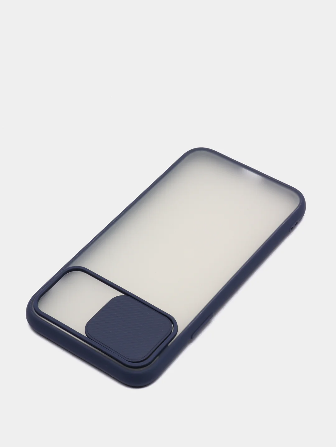 Синий чехол с защитой шторкой для камеры на iPhone 6s/7/8/Plus/SE/20/X/XS/XR/11/Pro/Max/12/13/айфон