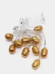 Гирлянда электрическая 2м, 10LED,  в форме "Фонарь", шампань, 2хАА, металл