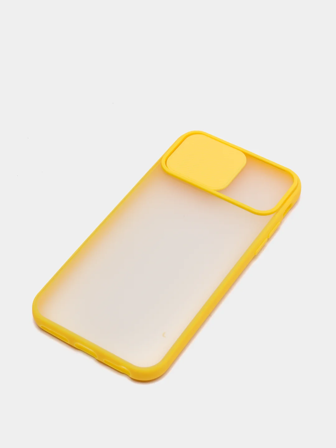 Желтый чехол с защитой шторкой для камеры на iPhone 6s/7/8/Plus/SE/20/X/XS/XR/11/Pro/Max/12/13/айфон