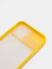 Желтый чехол с защитой шторкой для камеры на iPhone 6s/7/8/Plus/SE/20/X/XS/XR/11/Pro/Max/12/13/айфон