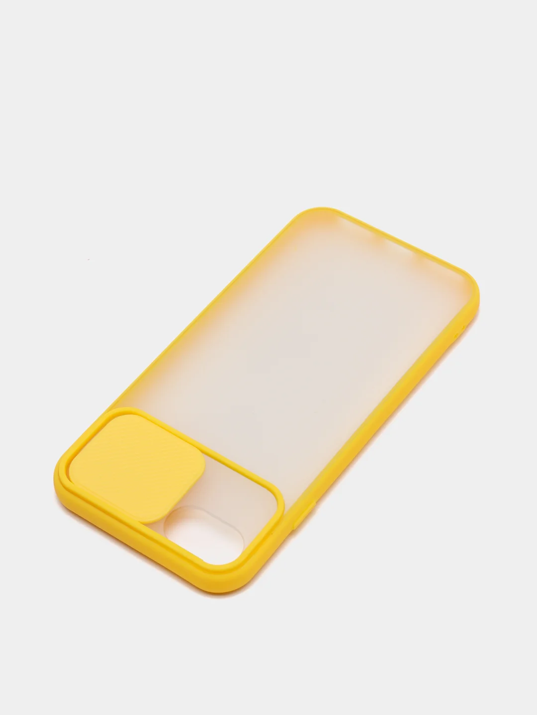 Желтый чехол с защитой шторкой для камеры на iPhone 6s/7/8/Plus/SE/20/X/XS/XR/11/Pro/Max/12/13/айфон