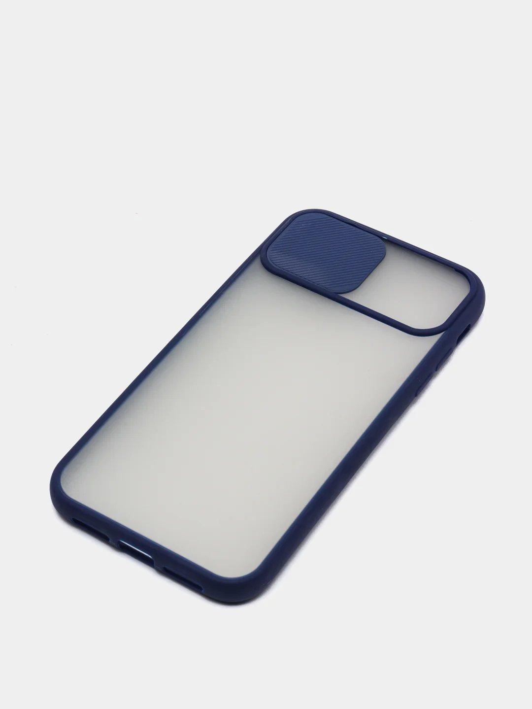 Синий чехол с защитой шторкой для камеры на iPhone 6s/7/8/Plus/SE/20/X/XS/XR/11/Pro/Max/12/13/айфон