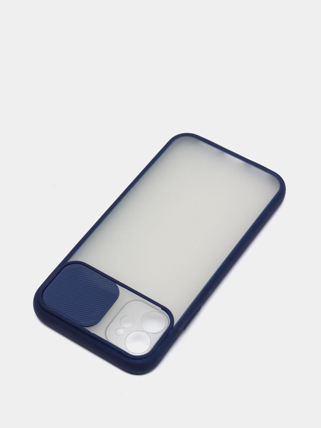 Синий чехол с защитой шторкой для камеры на iPhone 6s/7/8/Plus/SE/20/X/XS/XR/11/Pro/Max/12/13/айфон