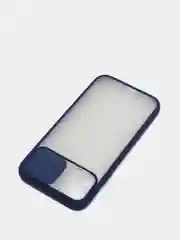 Синий чехол с защитой шторкой для камеры на iPhone 6s/7/8/Plus/SE/20/X/XS/XR/11/Pro/Max/12/13/айфон