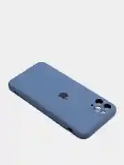 Синий меланж чехол для iPhone, кремовые цвета, мягкий внутри