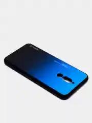 Синий градиентный чехол из закалённого стекла для Xiaomi Redmi 7A,8A,6A,8,Note 8,7,8T,10,K20,9T