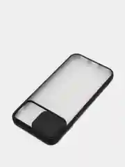 Черный чехол с защитой шторкой для камеры на iPhone 6s/7/8/Plus/SE/20/X/XS/XR/11/Pro/Max/12/13/айфон