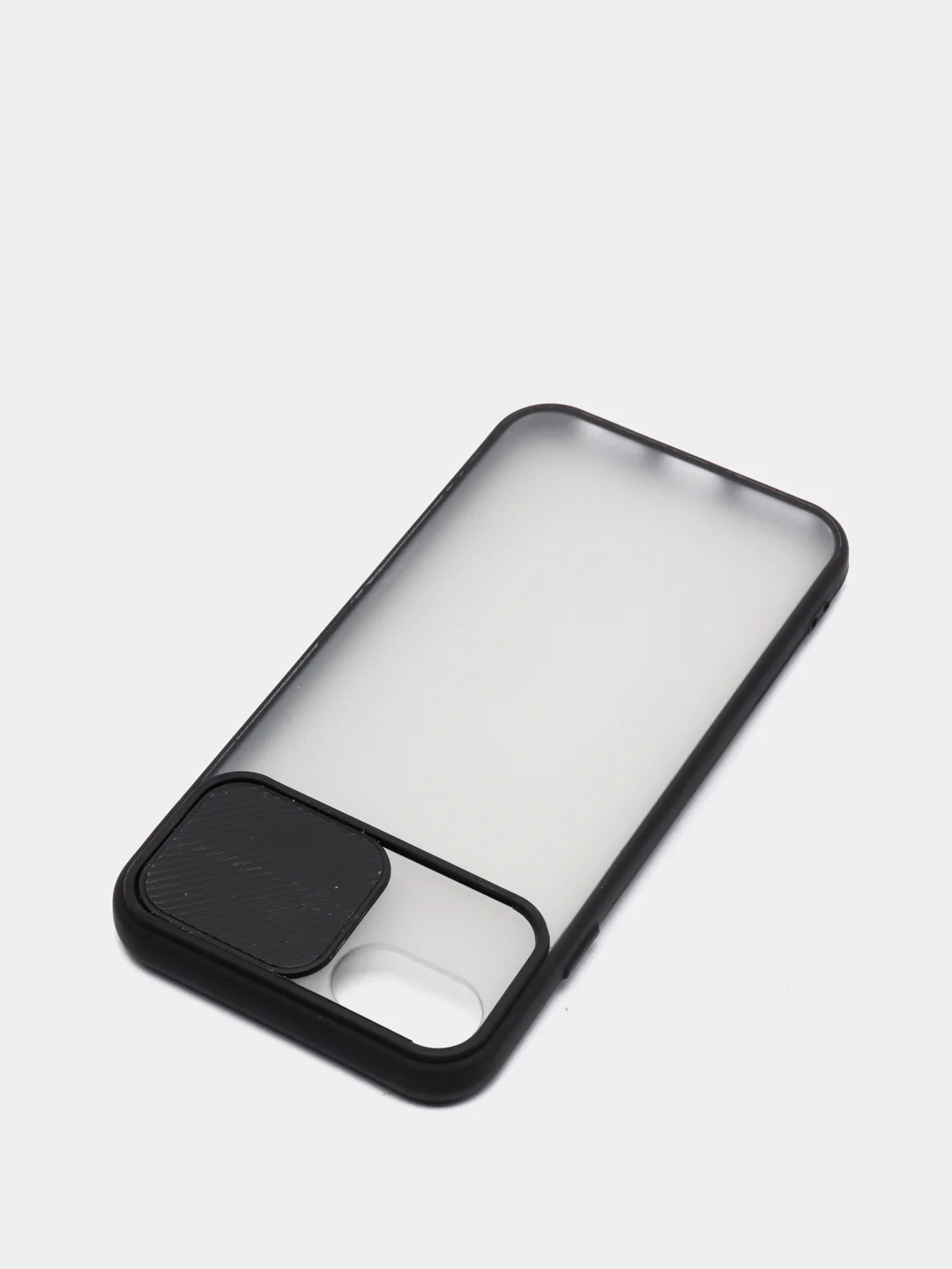Черный чехол с защитой шторкой для камеры на iPhone 6s/7/8/Plus/SE/20/X/XS/XR/11/Pro/Max/12/13/айфон