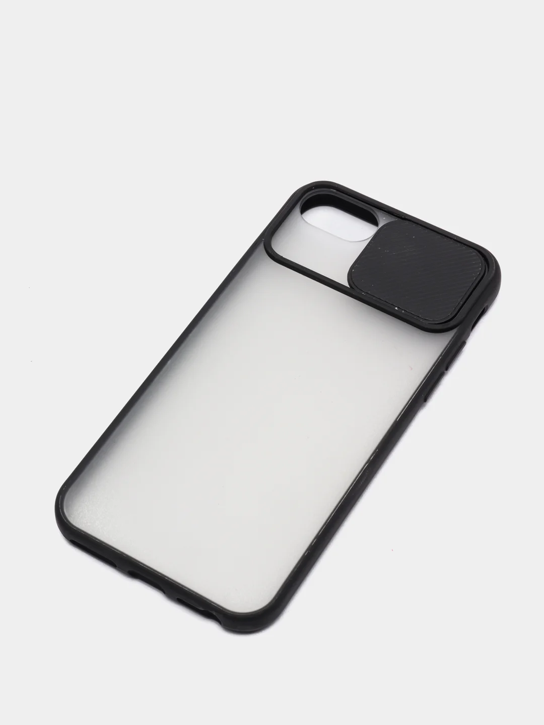 Черный чехол с защитой шторкой для камеры на iPhone 6s/7/8/Plus/SE/20/X/XS/XR/11/Pro/Max/12/13/айфон