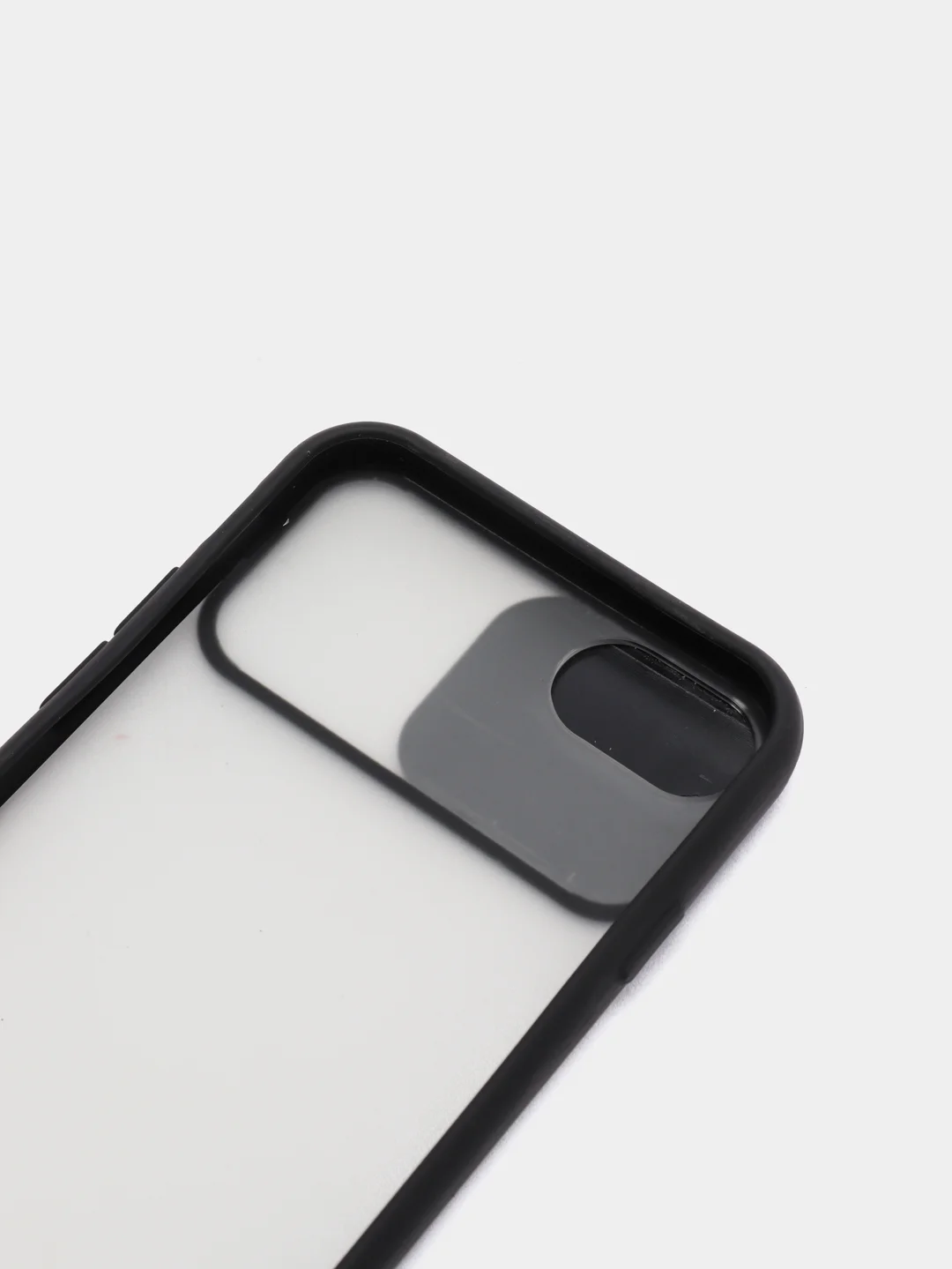 Черный чехол с защитой шторкой для камеры на iPhone 6s/7/8/Plus/SE/20/X/XS/XR/11/Pro/Max/12/13/айфон