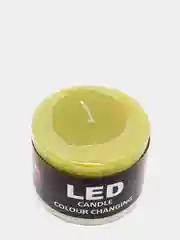 Лайм свеча с led-подсветкой широкая, из парафина, цилиндрическая