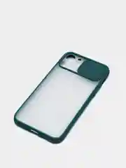 Зеленый чехол с защитой шторкой для камеры на iPhone 6s/7/8/Plus/SE/20/X/XS/XR/11/Pro/Max/12/13/айфон