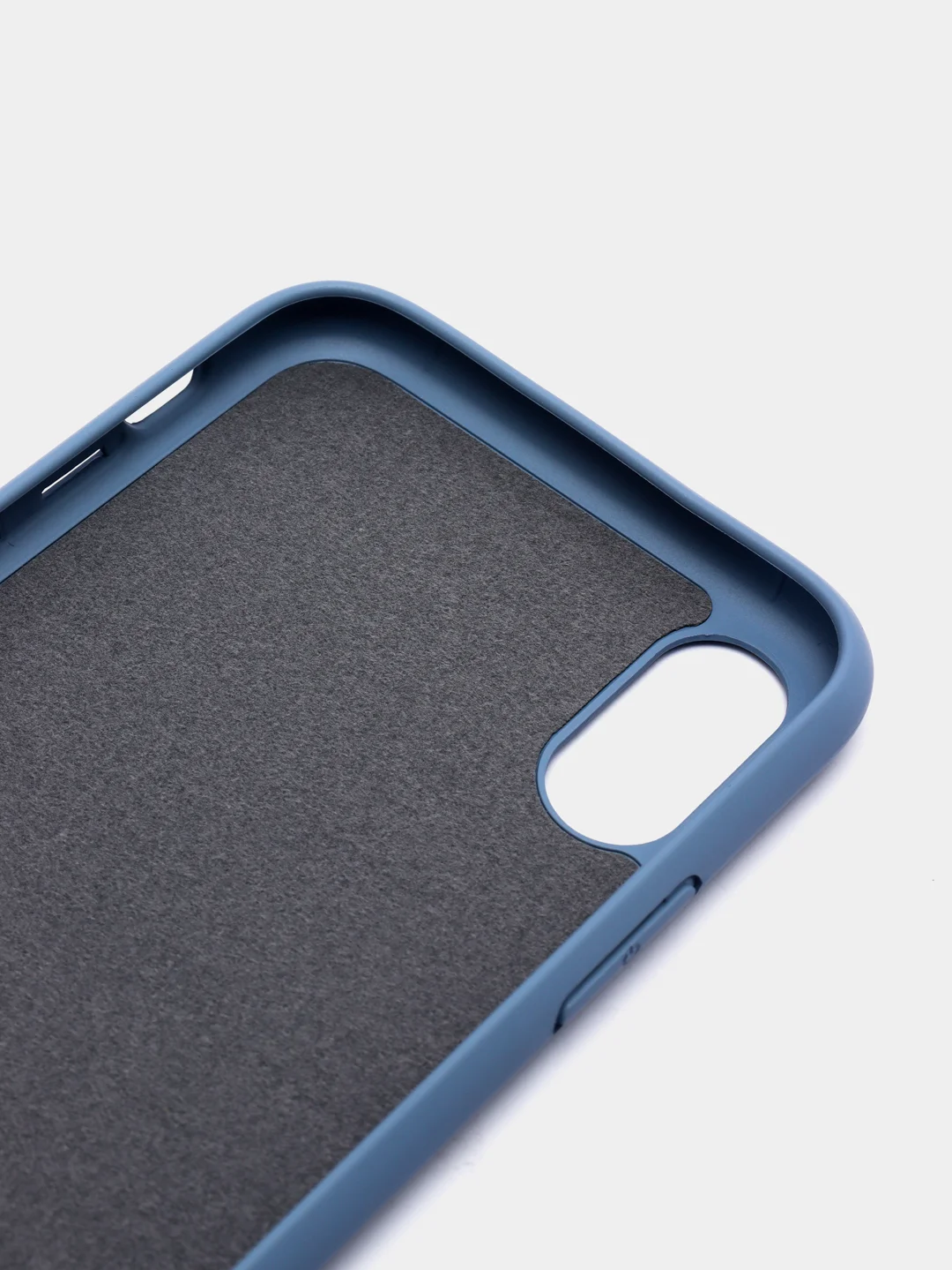 Синий меланж чехол для iPhone, кремовые цвета, мягкий внутри