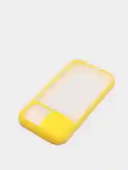 Желтый чехол с защитой шторкой для камеры на iPhone 6s/7/8/Plus/SE/20/X/XS/XR/11/Pro/Max/12/13/айфон